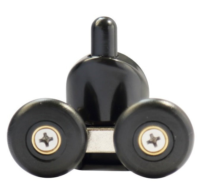 Double roller bottom 1 piece black/6 mm