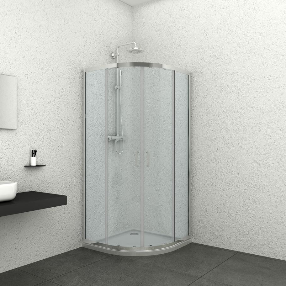 Elite chrome round shower with Easy Clean in 2 different sizes