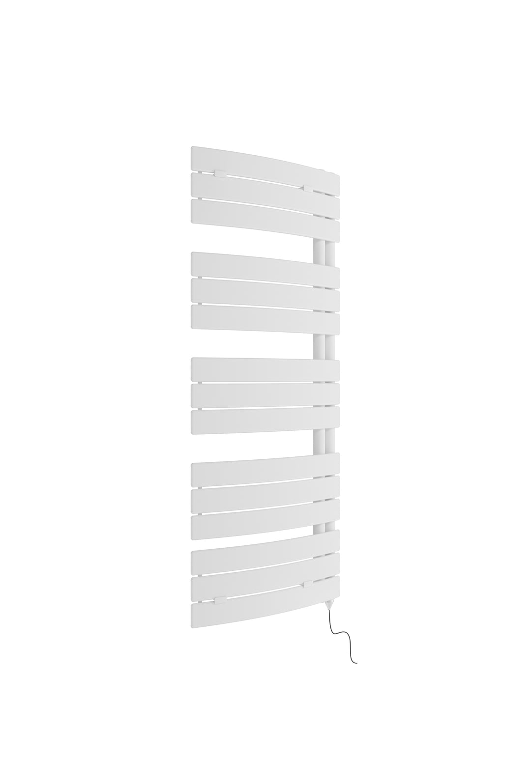 Design towel warmer E-Salzburg Contract, white, curved 138 x 55 cm