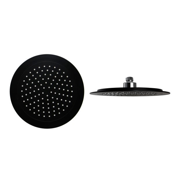 Ducha fija en negro mate