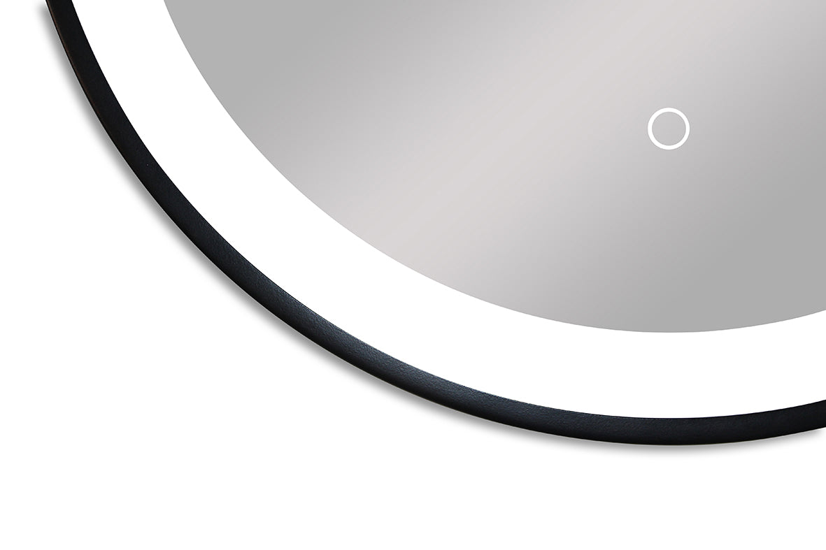 Mirror with indirect lighting Hanger black 60 x 60 cm